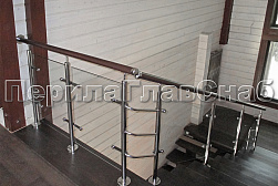 Перила и ограждения из нержавейки и дерева в Воронеже. Готовые проекты ПерилаГлавСнаб - фото 21