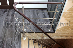 Перила и ограждения из нержавейки и дерева в Воронеже. Готовые проекты ПерилаГлавСнаб - фото 3