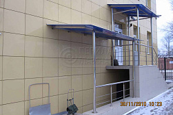 Козырьки и навесы на металлокаркасе в Воронеже. Готовые проекты ПерилаГлавСнаб - фото 19