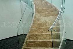 Стеклянные перила для винтовых лестниц в Воронеже. Готовые проекты ПерилаГлавСнаб - фото 4