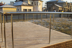 Ограждения и перила без ригелей из нержавеющей стали (без заполнения) в Воронеже. Готовые проекты ПерилаГлавСнаб - фото 11