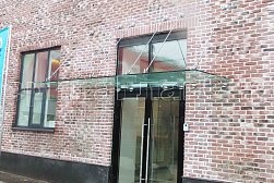 Стеклянные козырьки на вантах в Воронеже. Готовые проекты ПерилаГлавСнаб - фото 23