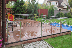 Ограждения из нержавеющей стали с тремя ригелями в Воронеже. Готовые проекты ПерилаГлавСнаб - фото 18