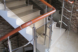 Перила и ограждения из нержавейки и дерева в Воронеже. Готовые проекты ПерилаГлавСнаб - фото 28