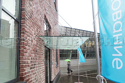 Стеклянные козырьки на вантах в Воронеже. Готовые проекты ПерилаГлавСнаб - фото 22