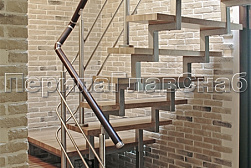 Перила и ограждения из нержавейки и дерева в Воронеже. Готовые проекты ПерилаГлавСнаб - фото 2