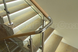 Перила и ограждения из нержавейки и дерева в Воронеже. Готовые проекты ПерилаГлавСнаб - фото 14