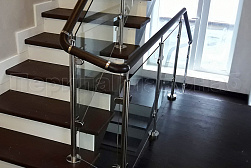 Перила и ограждения из нержавейки и дерева в Воронеже. Готовые проекты ПерилаГлавСнаб - фото 18