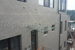 Стеклянные козырьки на вантах в Воронеже. Готовые проекты ПерилаГлавСнаб - фото 18