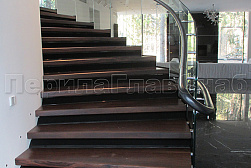 Стеклянные перила для винтовых лестниц в Воронеже. Готовые проекты ПерилаГлавСнаб - фото 16