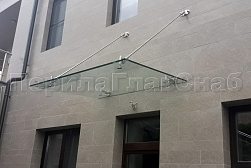 Стеклянные козырьки на вантах в Воронеже. Готовые проекты ПерилаГлавСнаб - фото 20