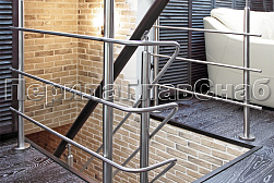 Перила и ограждения из нержавейки и дерева в Воронеже. Готовые проекты ПерилаГлавСнаб - фото 4