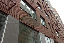 Стеклянные козырьки на вантах в Воронеже. Готовые проекты ПерилаГлавСнаб - фото 5