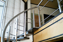 Перила и ограждения из нержавеющей стали с двумя ригелями в Воронеже. Готовые проекты ПерилаГлавСнаб - фото 3