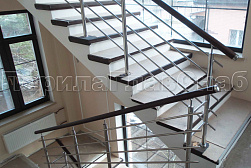 Перила и ограждения из нержавейки и дерева в Воронеже. Готовые проекты ПерилаГлавСнаб - фото 24