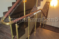 Латунные перила под золото в Воронеже. Готовые проекты ПерилаГлавСнаб - фото 14 Латунные перила под золото в Воронеже. Готовые проекты ПерилаГлавСнаб - фото 14