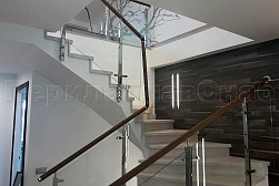 Стеклянные перила для винтовых лестниц в Воронеже. Готовые проекты ПерилаГлавСнаб - фото 11