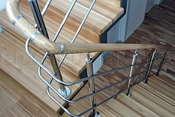 Перила и ограждения из нержавейки и дерева в Воронеже. Готовые проекты ПерилаГлавСнаб - фото 6