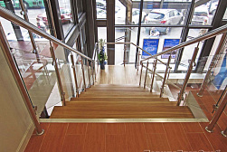 Ограждения из нержавейки со стеклом в Воронеже. Готовые проекты ПерилаГлавСнаб - фото 12