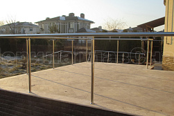 Ограждения и перила без ригелей из нержавеющей стали (без заполнения) в Воронеже. Готовые проекты ПерилаГлавСнаб - фото 9