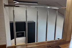 Ограждения и перила без ригелей из нержавеющей стали (без заполнения) в Воронеже. Готовые проекты ПерилаГлавСнаб - фото 12