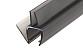 Уплотнитель для стекла 8мм, полупрозрачный черный, пол-стекло 2,2 м t206-2 BL