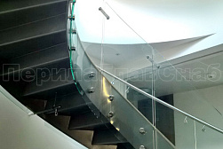 Стеклянные перила для винтовых лестниц в Воронеже. Готовые проекты ПерилаГлавСнаб - фото 8
