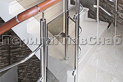 Перила и ограждения из нержавейки и дерева в Воронеже. Готовые проекты ПерилаГлавСнаб - фото 29