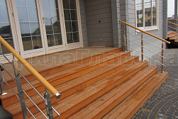 Перила и ограждения из нержавейки и дерева в Воронеже. Готовые проекты ПерилаГлавСнаб - фото 9