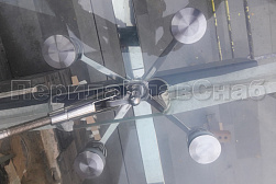 Стеклянные козырьки на спайдерах в Воронеже. Готовые проекты ПерилаГлавСнаб - фото 8