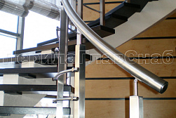 Перила и ограждения из нержавеющей стали с двумя ригелями в Воронеже. Готовые проекты ПерилаГлавСнаб - фото 2